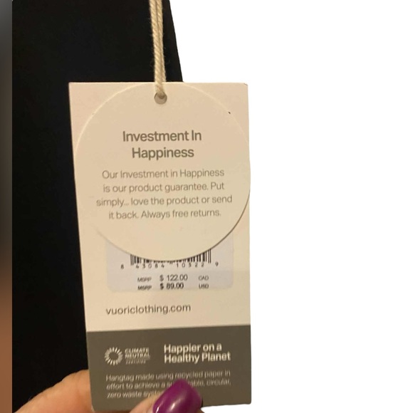 76. NWT Vuori daily leggings BLACK Size XL - Picture 4 of 5